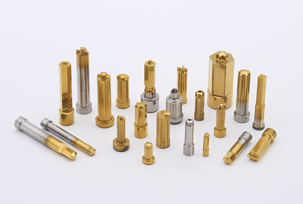 Used in combination with a pin holder to form a two-piece punch set, it is primarily designed for the final shaping of screw heads and the forming of recess profiles. Made from high-speed steel, it is classified as a replaceable and consumable die component.StandardJIS、ANSI、DIN、ISO、BS、GBHead StyleFlat head、Pan head、Oval head、Binding head、Round head、Truss head、Button head、Hex head、Cheese head or othersMaterialM2 (SKH51)、M35(SKH55)、M42 (SKH59)Coating TypeTIN、TICN、TIALN、ALCRONADimensionCustomized as required