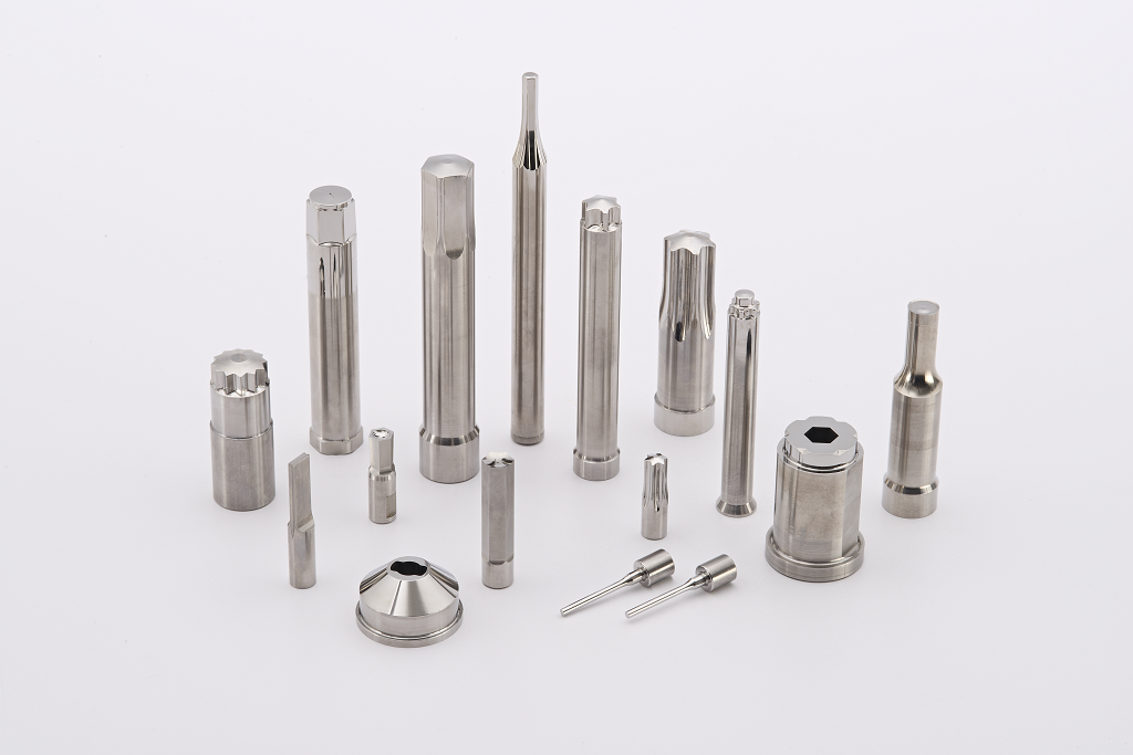 Used in combination with a pin holder to form a two-piece punch set, it is primarily designed for the final shaping of screw heads and the forming of recess profiles. Made from high-speed steel, it is classified as a replaceable and consumable die component.StandardJIS、ANSI、DIN、ISO、BS、GBHead StyleFlat head、Pan head、Oval head、Binding head、Round head、Truss head、Button head、Hex head、Cheese head or othersMaterialM2 (SKH51)、M35(SKH55)、M42 (SKH59)Coating TypeTIN、TICN、TIALN、ALCRONADimensionCustomized as required